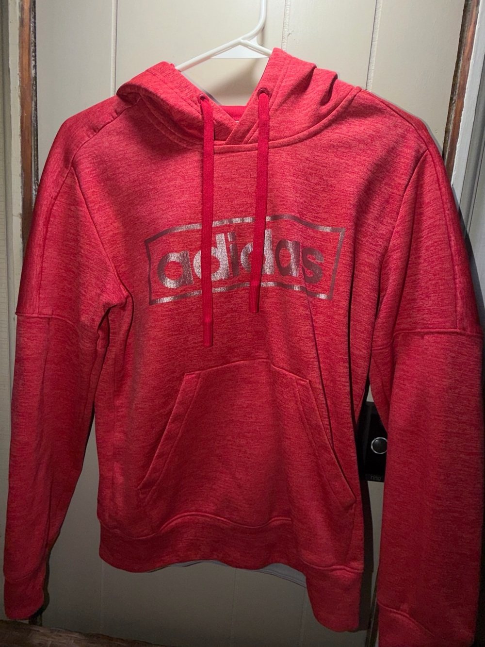 adidas Women's Heathered Red Pullover Hoodie